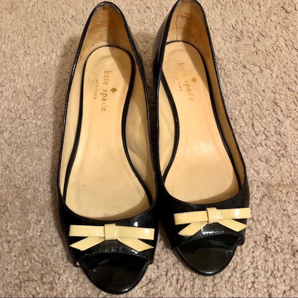 Black Kate Spade Wedges